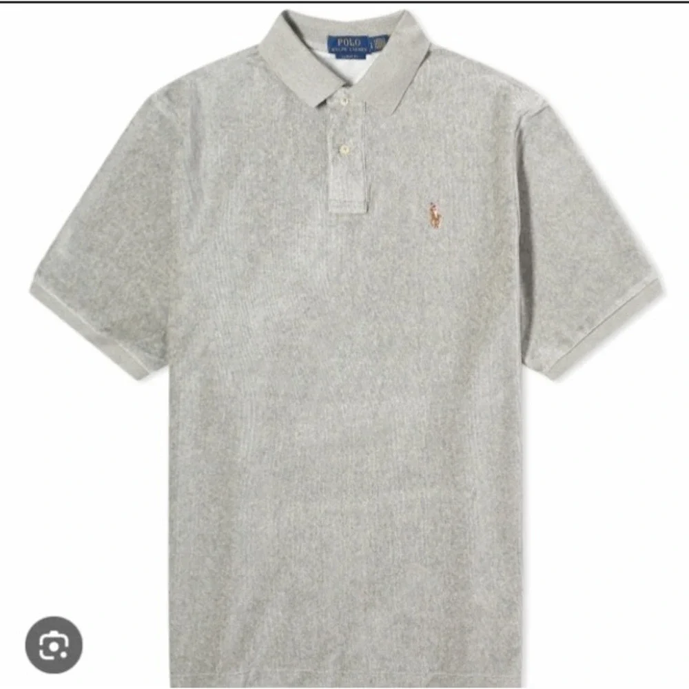 Polo Ralph Lauren Velour Corduroy Polo Shirt‎ Grey XL New With Tags